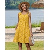 Zeagoo Womens Summer Dress 2026 Sleeveless Casual A-Line Tshirt Sundresses(Xh528)