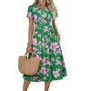 Zeagoo Womens Summer Dresses Casual Aline Midi Dress Short Sleeve Floral Tshirt Dress Flowy Beach Sundresses with Pockets(Dh594)