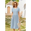 Zeagoo Womens Summer Dresses Casual Aline Midi Dress Short Sleeve Floral Tshirt Dress Flowy Beach Sundresses with Pockets(Jh531)