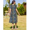 Zeagoo Womens Summer Dresses Casual Aline Midi Dress Short Sleeve Floral Tshirt Dress Flowy Beach Sundresses with Pockets(Mz779)