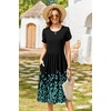 Zeagoo Womens Summer Dresses Casual Aline Midi Dress Short Sleeve Floral Tshirt Dress Flowy Beach Sundresses with Pockets(Pa355)