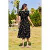 Zeagoo Womens Summer Dresses Casual Aline Midi Dress Short Sleeve Floral Tshirt Dress Flowy Beach Sundresses with Pockets(Wf100)