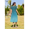 Zeagoo Womens Summer Dresses Casual Aline Midi Dress Short Sleeve Floral Tshirt Dress Flowy Beach Sundresses with Pockets(Xh363)