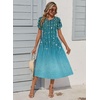 Zeagoo Womens Summer Dresses Casual Aline Midi Dress Short Sleeve Floral Tshirt Dress Flowy Beach Sundresses with Pockets(Xh363)