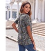 Zeagoo Womens Summer Tops Casual Short Sleeve V Neck T Shirts Dressy Blouse(Floral Multi)