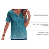 Zeagoo Womens Summer Tops Casual Short Sleeve V Neck T Shirts Dressy Blouse(Leaf Green)