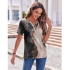 Zeagoo Womens Summer Tops Casual Short Sleeve V Neck T Shirts Dressy Blouse(Multicolor 278)