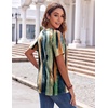 Zeagoo Womens Summer Tops Casual Short Sleeve V Neck T Shirts Dressy Blouse(Multicolor 289)