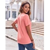 Zeagoo Womens Summer Tops Casual Short Sleeve V Neck T Shirts Dressy Blouse(Pink)