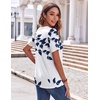 Zeagoo Womens Summer Tops Casual Short Sleeve V Neck T Shirts Dressy Blouse(Sp120)