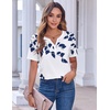 Zeagoo Womens Summer Tops Casual Short Sleeve V Neck T Shirts Dressy Blouse(Sp120)