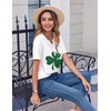 Zeagoo Womens Summer Tops Casual Short Sleeve V Neck T Shirts Dressy Blouse(Sp139)