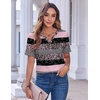 Zeagoo Womens Summer Tops Casual Short Sleeve V Neck T Shirts Dressy Blouse(Stripes Black Pink)