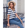 Zeagoo Womens Summer Tops Casual Short Sleeve V Neck T Shirts Dressy Blouse(Tz290)