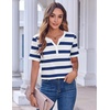 Zeagoo Womens Summer Tops Casual Short Sleeve V Neck T Shirts Dressy Blouse(Tz290)