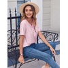 Zeagoo Womens Summer Tops Casual Short Sleeve V Neck T Shirts Dressy Blouse(Tz300)