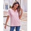 Zeagoo Womens Summer Tops Casual Short Sleeve V Neck T Shirts Dressy Blouse(Tz300)