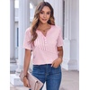 Zeagoo Womens Summer Tops Casual Short Sleeve V Neck T Shirts Dressy Blouse(Tz300)