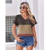 Zeagoo Womens Summer Tops Rolled Short Sleeve Shirts Dressy Casual Blouses(Flower-xh553)