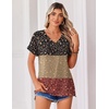 Zeagoo Womens Summer Tops Rolled Short Sleeve Shirts Dressy Casual Blouses(Flower-xh553)