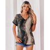 Zeagoo Womens Summer Tops Rolled Short Sleeve Shirts Dressy Casual Blouses(Multicolor-cx278)