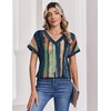 Zeagoo Womens Summer Tops Rolled Short Sleeve Shirts Dressy Casual Blouses(Multicolor-cx289)