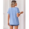 Zeagoo Womens Summer Tops Rolled Short Sleeve Shirts Dressy Casual Blouses(Stripe-tz273)