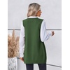Zeagoo Women’s Sweater Vest 2026 Oversized Sleeveless V Neck Pullovers with Pocket Knitted Fall Outfits(Army Green)