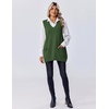Zeagoo Women’s Sweater Vest 2026 Oversized Sleeveless V Neck Pullovers with Pocket Knitted Fall Outfits(Army Green)
