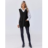 Zeagoo Women’s Sweater Vest 2026 Oversized Sleeveless V Neck Pullovers with Pocket Knitted Fall Outfits(Black)