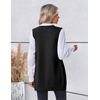 Zeagoo Women’s Sweater Vest 2026 Oversized Sleeveless V Neck Pullovers with Pocket Knitted Fall Outfits(Black)