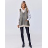 Zeagoo Women’s Sweater Vest 2026 Oversized Sleeveless V Neck Pullovers with Pocket Knitted Fall Outfits(Black Houndstooth)