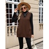 Zeagoo Women’s Sweater Vest 2026 Oversized Sleeveless V Neck Pullovers with Pocket Knitted Fall Outfits(Brown)