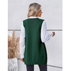 Zeagoo Women’s Sweater Vest 2026 Oversized Sleeveless V Neck Pullovers with Pocket Knitted Fall Outfits(Green)