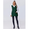 Zeagoo Women’s Sweater Vest 2026 Oversized Sleeveless V Neck Pullovers with Pocket Knitted Fall Outfits(Green)