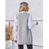 Zeagoo Women’s Sweater Vest 2026 Oversized Sleeveless V Neck Pullovers with Pocket Knitted Fall Outfits(Grey)