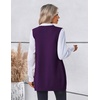 Zeagoo Women’s Sweater Vest 2026 Oversized Sleeveless V Neck Pullovers with Pocket Knitted Fall Outfits(Purple)