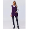 Zeagoo Women’s Sweater Vest 2026 Oversized Sleeveless V Neck Pullovers with Pocket Knitted Fall Outfits(Purple)