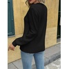 Zeagoo Womens Sweaters 2026 Fashion Fall Tops Crew Neck Long Sleeve Knit Pullover Sweater S-XXL(All Black)