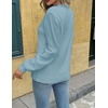 Zeagoo Womens Sweaters 2026 Fashion Fall Tops Crew Neck Long Sleeve Knit Pullover Sweater S-XXL(Blue)