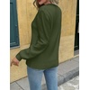 Zeagoo Womens Sweaters 2026 Fashion Fall Tops Crew Neck Long Sleeve Knit Pullover Sweater S-XXL(Dark Green)