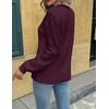 Zeagoo Womens Sweaters 2026 Fashion Fall Tops Crew Neck Long Sleeve Knit Pullover Sweater S-XXL(Dark Red)