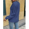 Zeagoo Womens Sweaters 2026 Fashion Fall Tops Crew Neck Long Sleeve Knit Pullover Sweater S-XXL(Navy Blue)
