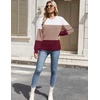 Zeagoo Womens Sweaters 2026 Fashion Fall Tops Crew Neck Long Sleeve Knit Pullover Sweater S-XXL(White Wine Red)