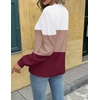 Zeagoo Womens Sweaters 2026 Fashion Fall Tops Crew Neck Long Sleeve Knit Pullover Sweater S-XXL(White Wine Red)