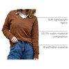 Zeagoo Womens Sweaters Fall Casual Long Sleeve V Neck Shirts Lightweight Crochet Ribbed Knit Pullover Tops Outfits(Caramel)