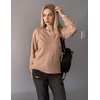 Zeagoo Womens Sweaters Fall Casual Long Sleeve V Neck Shirts Lightweight Crochet Ribbed Knit Pullover Tops Outfits(Khaki)