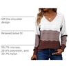 Zeagoo Womens Sweaters Fall Casual Long Sleeve V Neck Shirts Lightweight Crochet Ribbed Knit Pullover Tops Outfits(Tan Colorblock)
