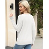 Zeagoo Womens Sweaters Fall Trendy Casual Long Sleeve Shirt Lightweight V Neck Off Shoulder Crochet Pullover Top Outfit(B-white)