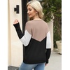 Zeagoo Womens Sweaters Fall Trendy Casual Long Sleeve Shirt Lightweight V Neck Off Shoulder Crochet Pullover Top Outfit(F-black White Apricot)